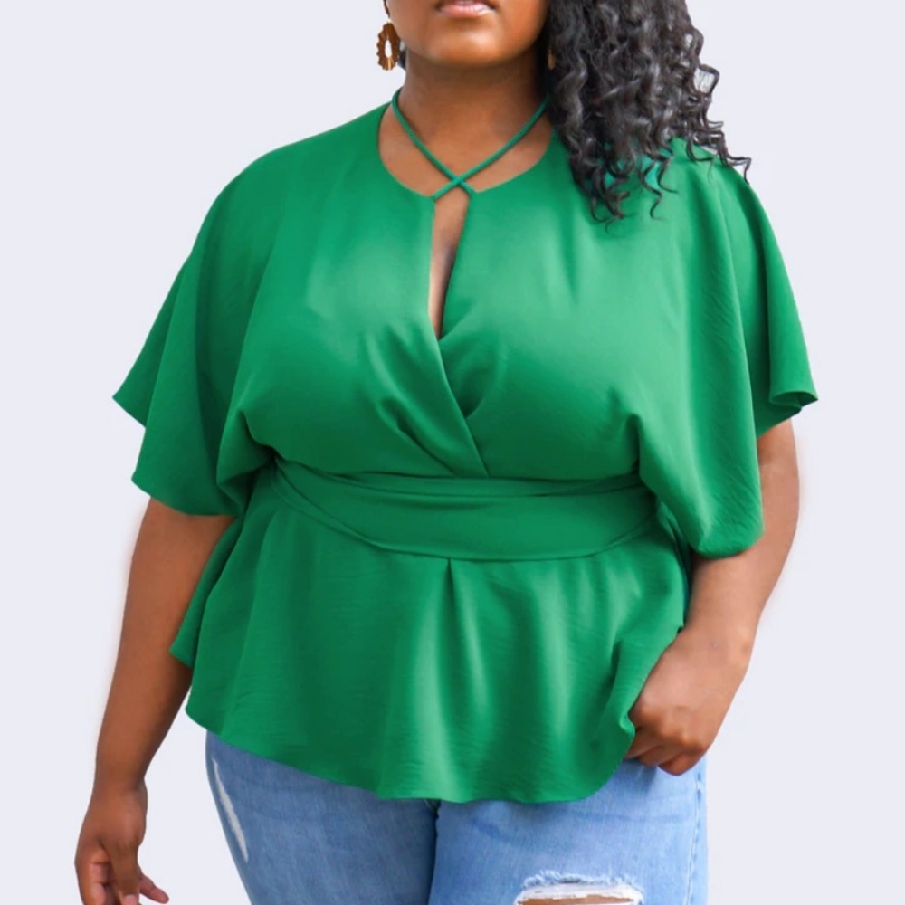 Chloe Dao Green Neece Blouse